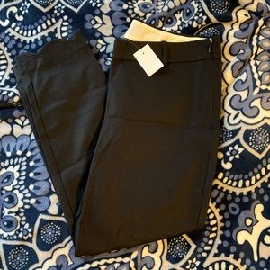 J Crew cropped black pants with scalloped hem